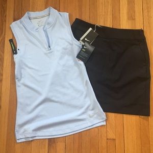 Nike golf skirt and shirt NWT sz 2 XS